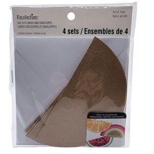 Recollections Die Cut Craft Cards & Envelopes Set | 4 Pack | New